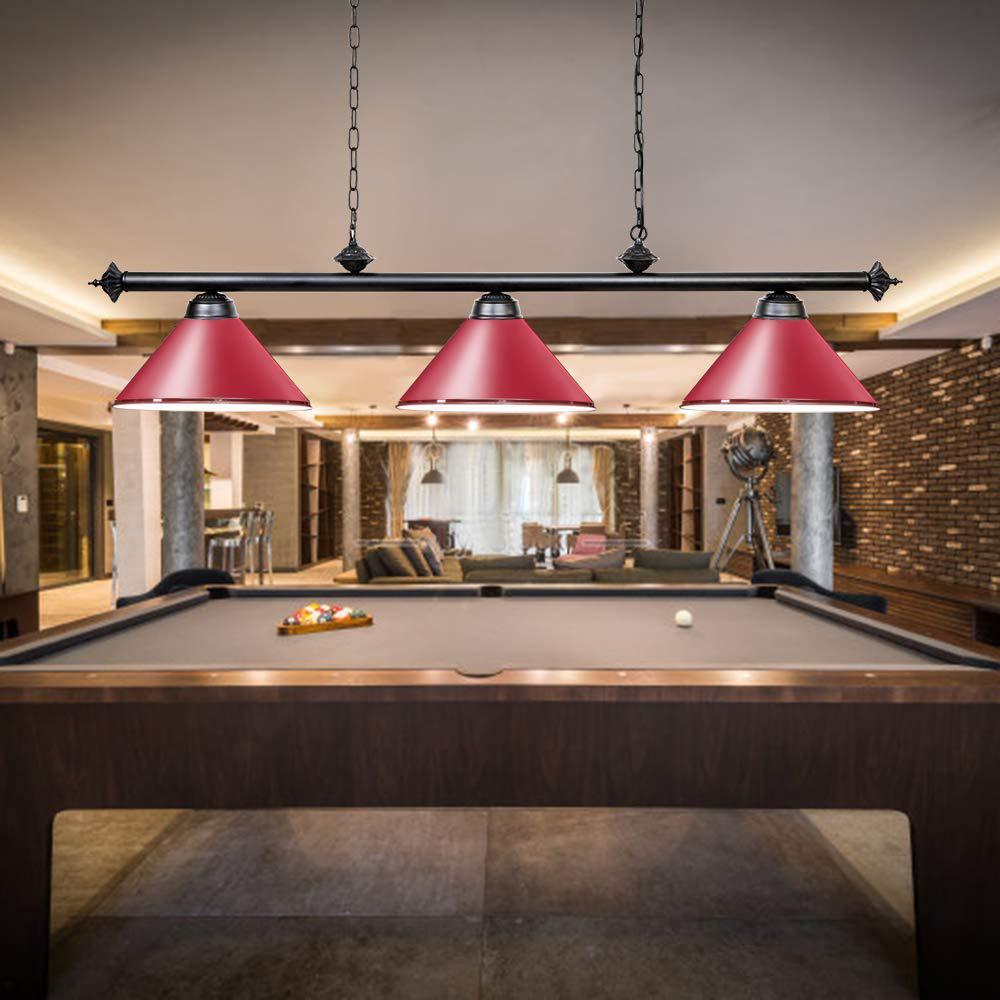 red pool table light