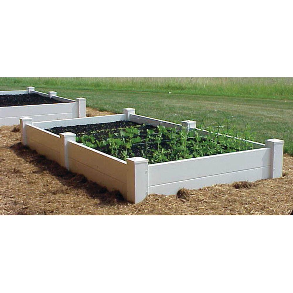 Pvc Raised Garden Beds Center The Home Depot - White Vinyl Raised Garden Bed 2 Pack Pvc Raised Garden Beds Center The Home Depot - White Vinyl Raised Garden Bed 2 Pack