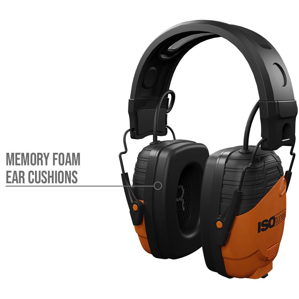 Isotunes Link Bluetooth Earmuff Hearing Protector 24 Db Noise Reduction Rating Osha Compliant Ear Protection Work Headphones It 30 The Home Depot