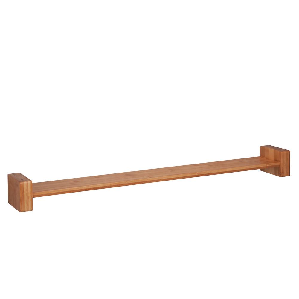 Honey Can Do 29 53 In X 3 94 H Shape Bamboo Wall Shelf H Shape Bamboo Wall