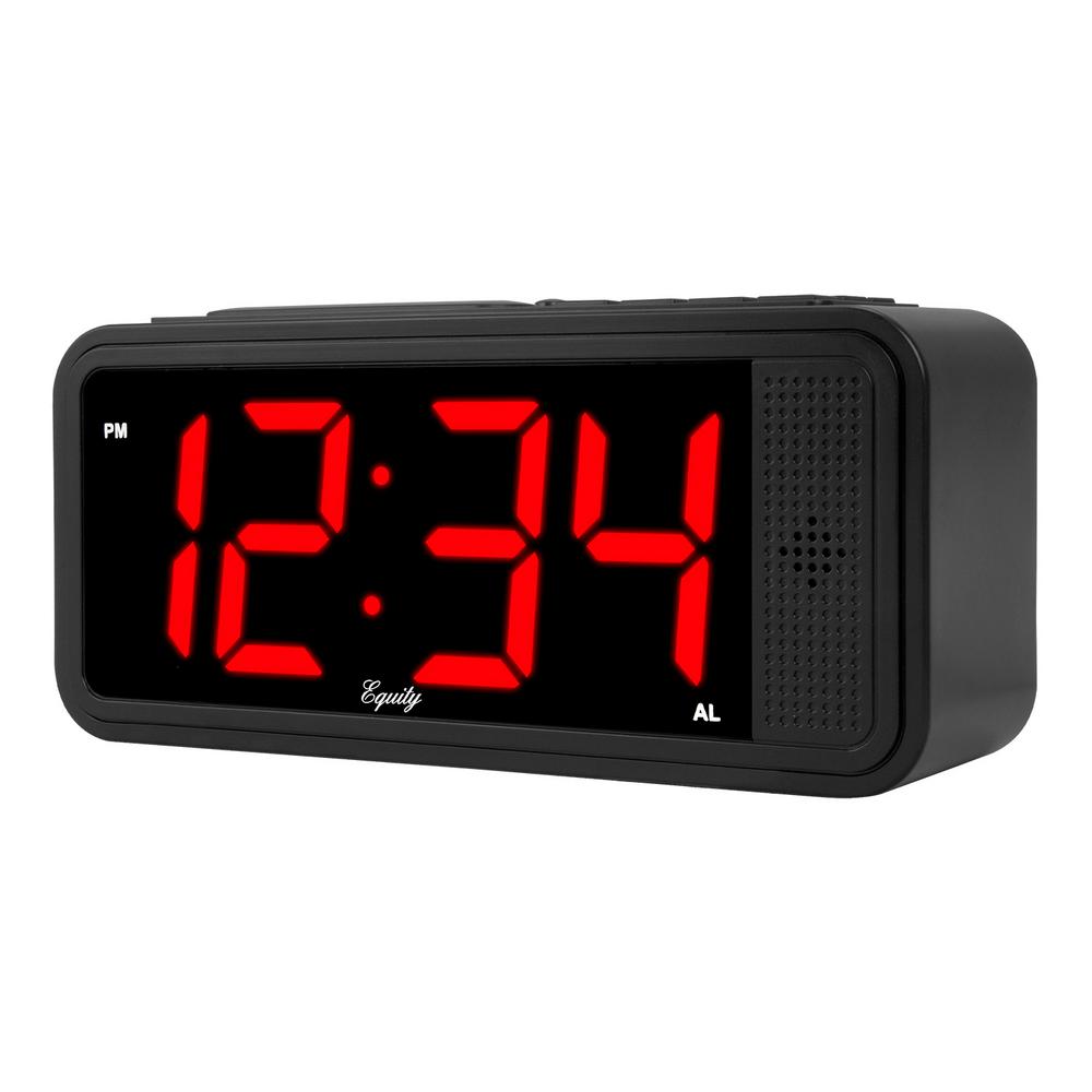 Equity By La Crosse Red 1 8 In Led Quick Set Electric Alarm Table