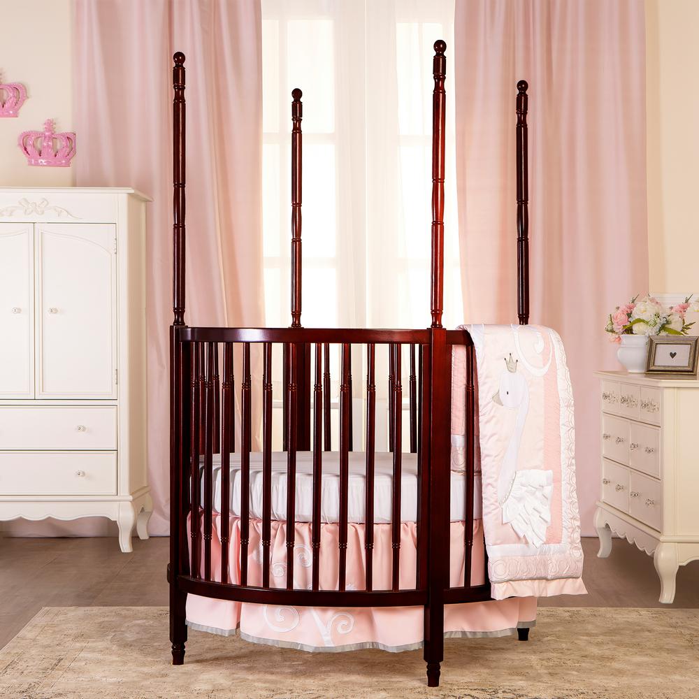 Dream On Me Sophia Posh Cherry Circular Crib 669 C The Home Depot