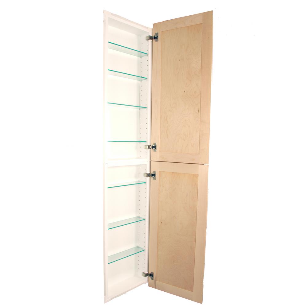 Unbranded Silverton 14 In X 68 In X 4 In Frameless Recessed Medicine Cabinet Pantry Fr 268 Unf Door The Home Depot