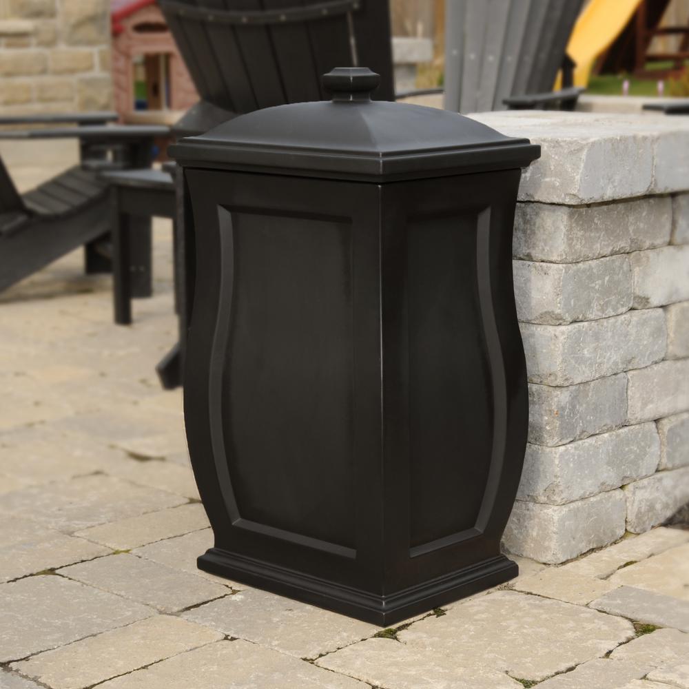 Mayne Mansfield 22 Gal. Black Trash Can/Storage Bin5861B