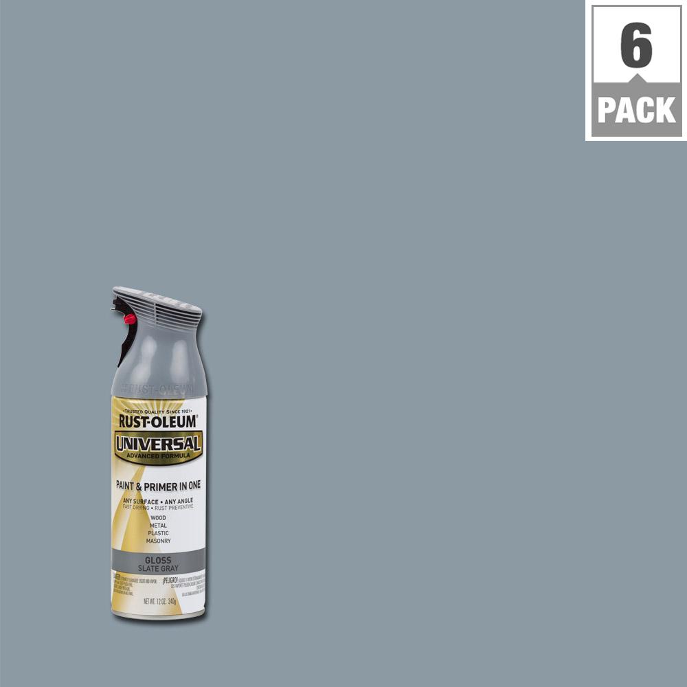 RustOleum Universal 12 oz. All Surface Gloss Slate Gray Spray Paint