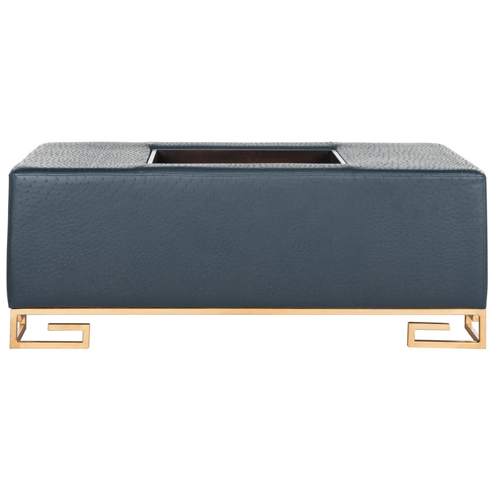 Safavieh Julian Faux Ostrich Navy Tray Ottoman Fox6243b The Home Depot Safavieh Julian Faux Ostrich Navy Tray Ottoman