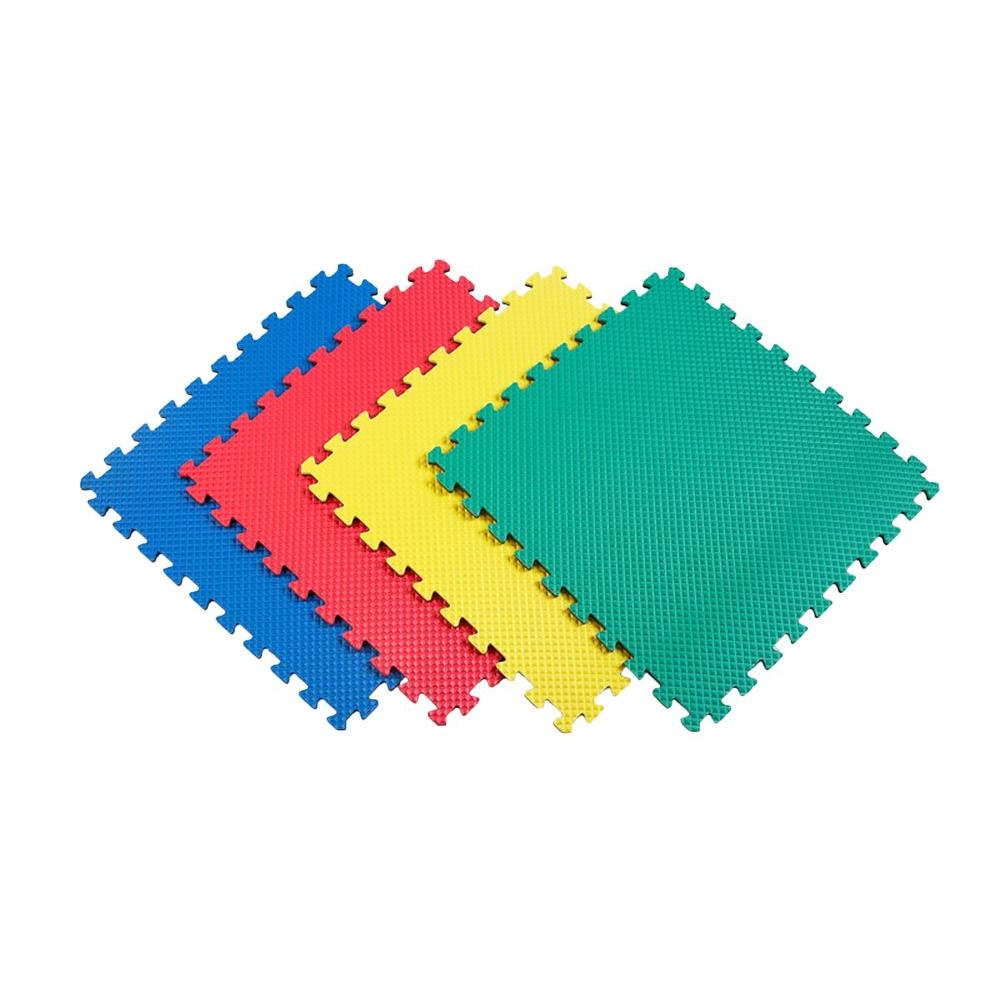 Multi-Purpose 24 in. x 24 in. Interlocking Multi-Color Foam Flooring Recyclamat (4-Pieces)