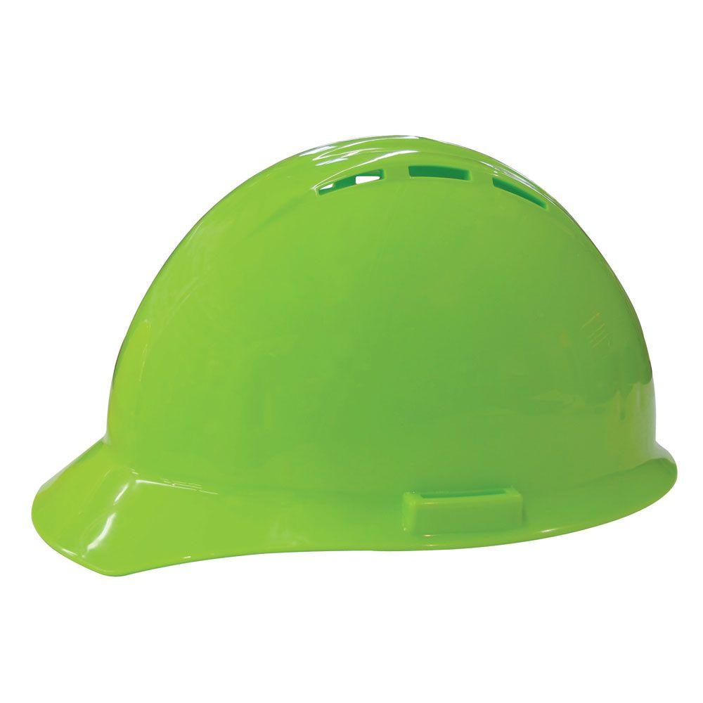 Americana Vent 4 Point Nylon Suspension Mega Ratchet Cap Hard Hat in Hi