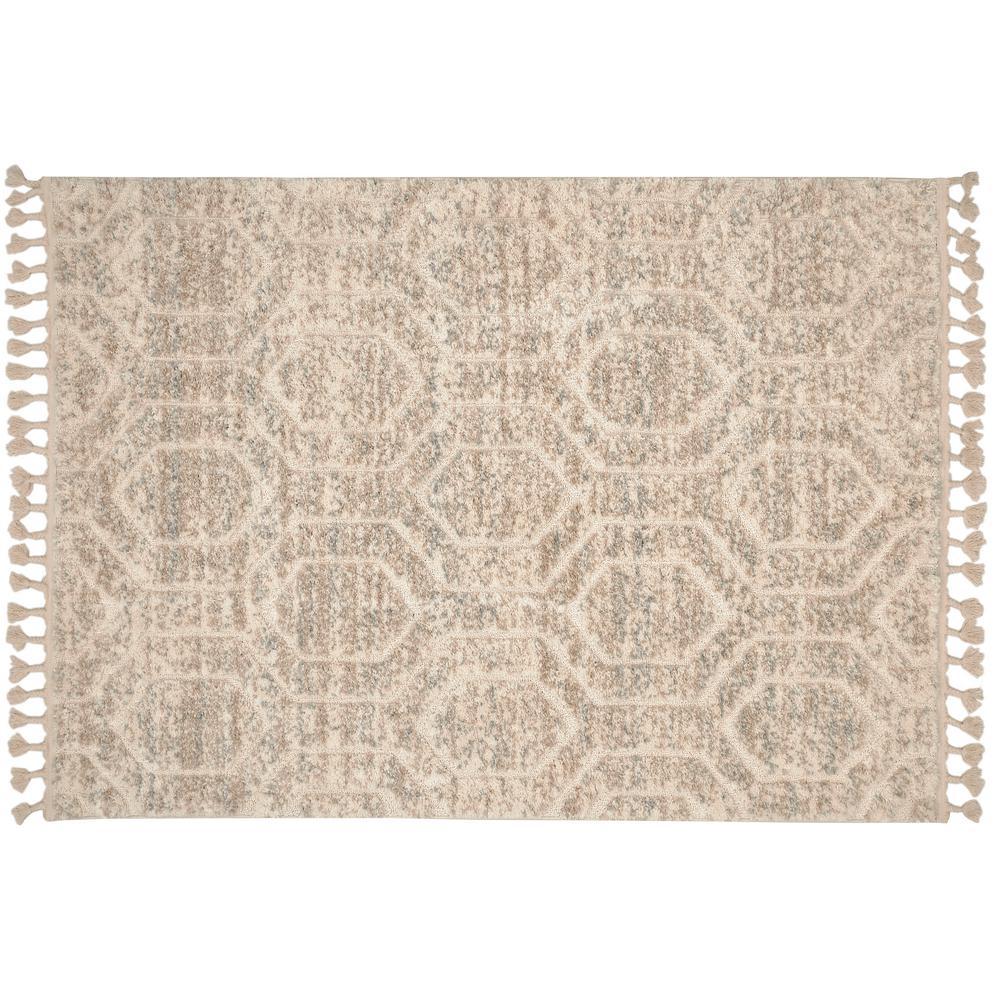 Generic Unbranded Bazaar Symmetry Grey 5 ft. x 7 ft. Area