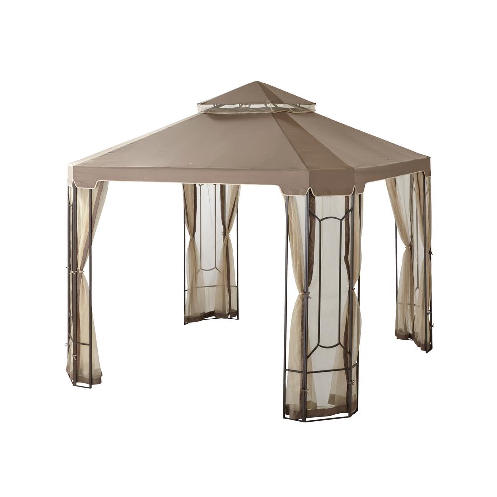 Hampton Bay 10 ft. x 10 ft. Cottleville Gazebo-GFS00744A - The Home Depot