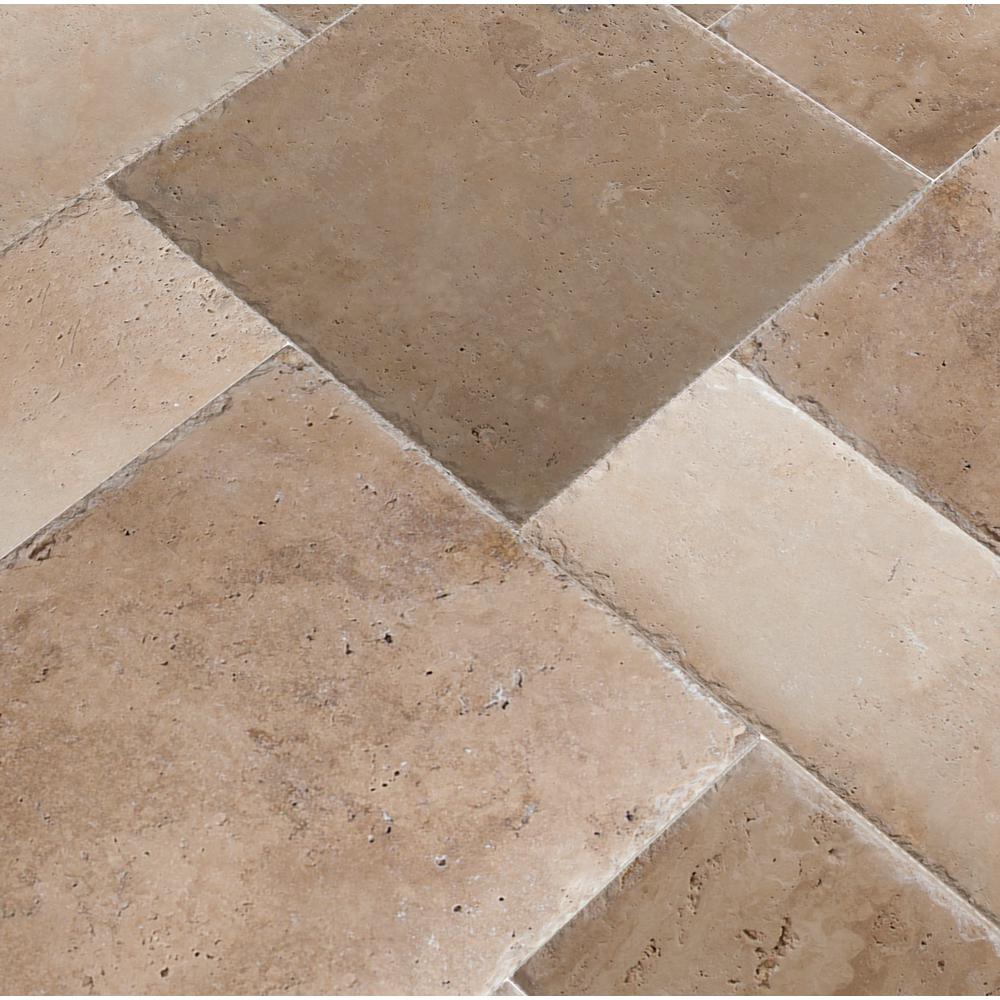 Msi Tuscany Beige Pattern Honed Unfilled Chipped Travertine Floor Honed Unfilled Chipped Travertine Floor
