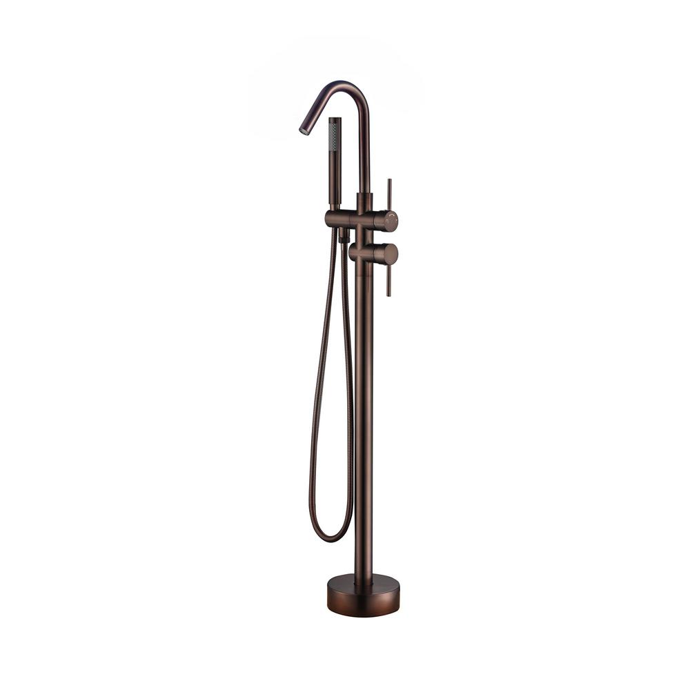 Barclay Products Flynn 2 Handle Freestanding Tub Faucet With Hand