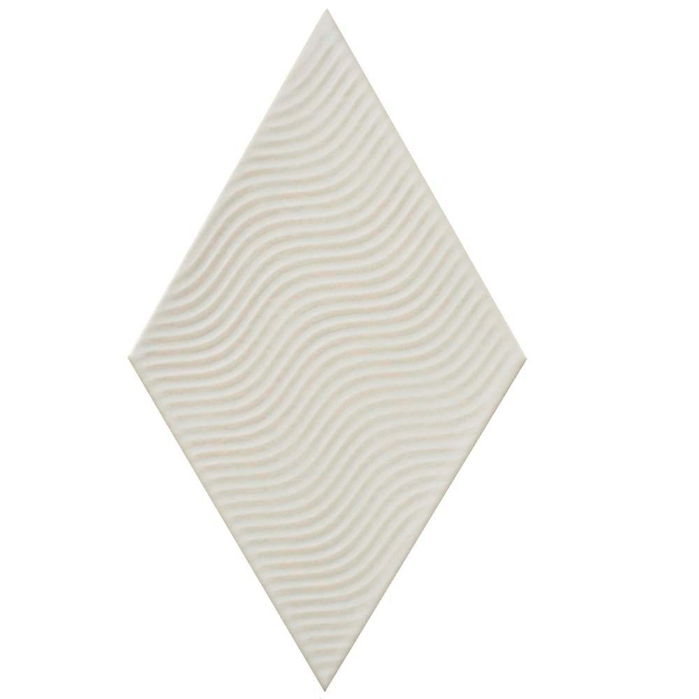 Merola Tile Rhombus White 5 1 2 In X 9 Porcelain Floor And Rhombus White 5 1 2 In X 9 Porcelain Floor And Wall Tile 11 68 Sq Ft Case