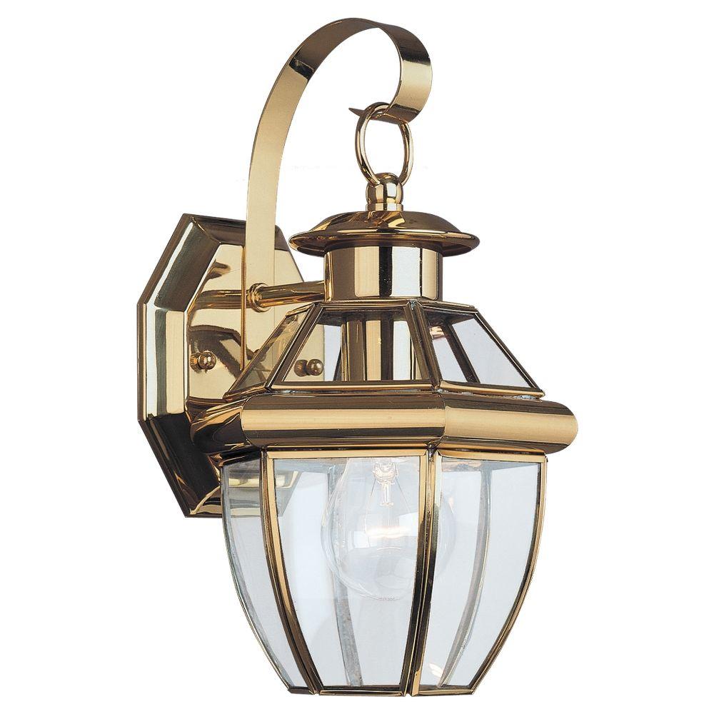 Brass & Gold Outdoor Wall Mounted Lighting Outdoor Lighting The Home Depot