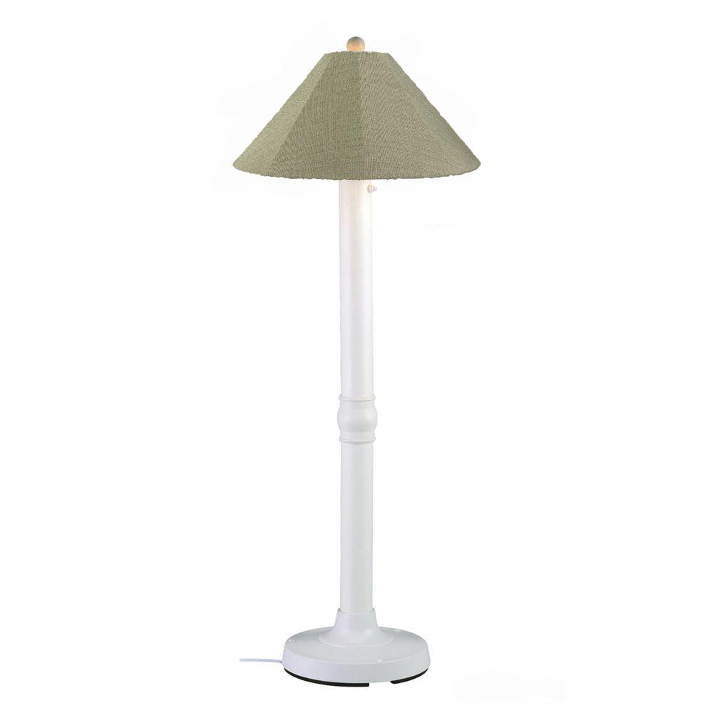 Polymer Products 70 in. Outdoor White Single Globe Luminaire Floor Lamp