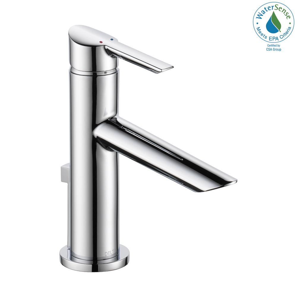 MOEN Genta Single Hole SingleHandle Bathroom Faucet in Chrome with 3