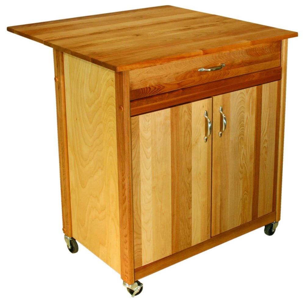 Catskill Craftsmen Natural Kitchen Cart with Hutch Top 51537 The Home