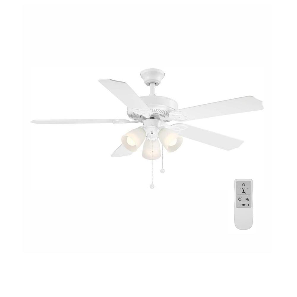 Brookhurst 52 In Led White Ceiling Fan With Light Kit And Wifi