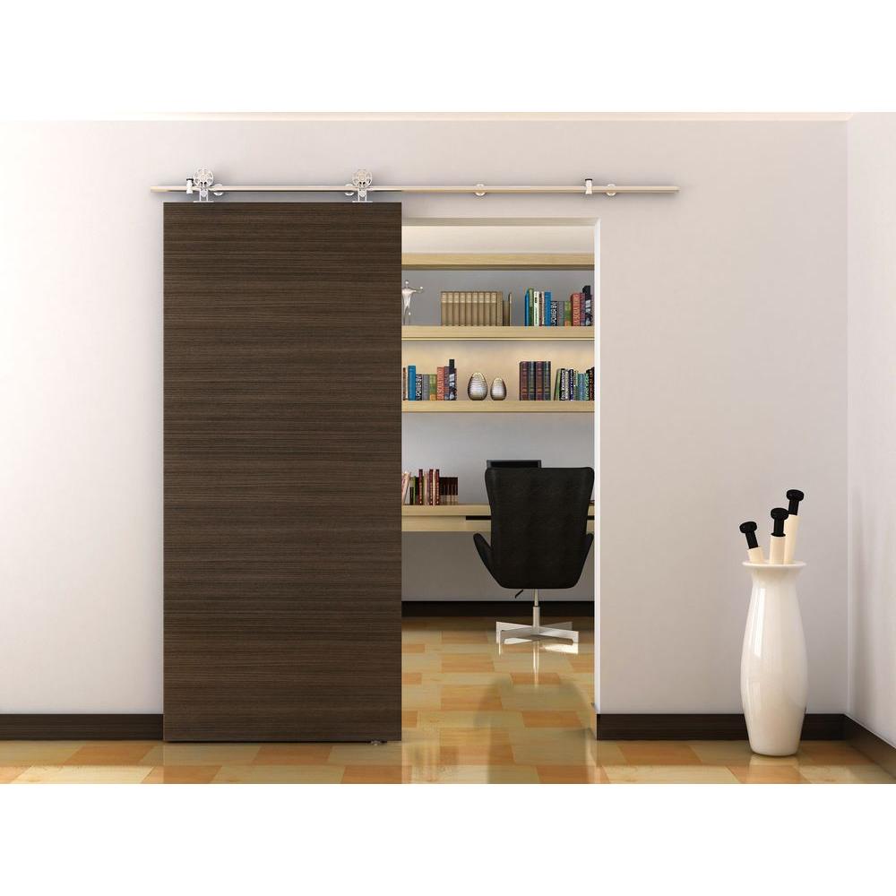 Stainless Glide Stainless Steel Top Mount Spoke Wheel Rolling Door