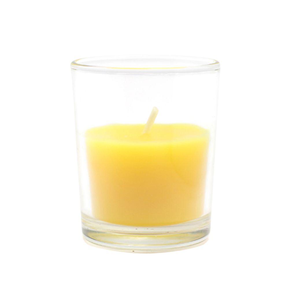 3 by 3-Inch White Citronella Zest Candle Pillar Candles