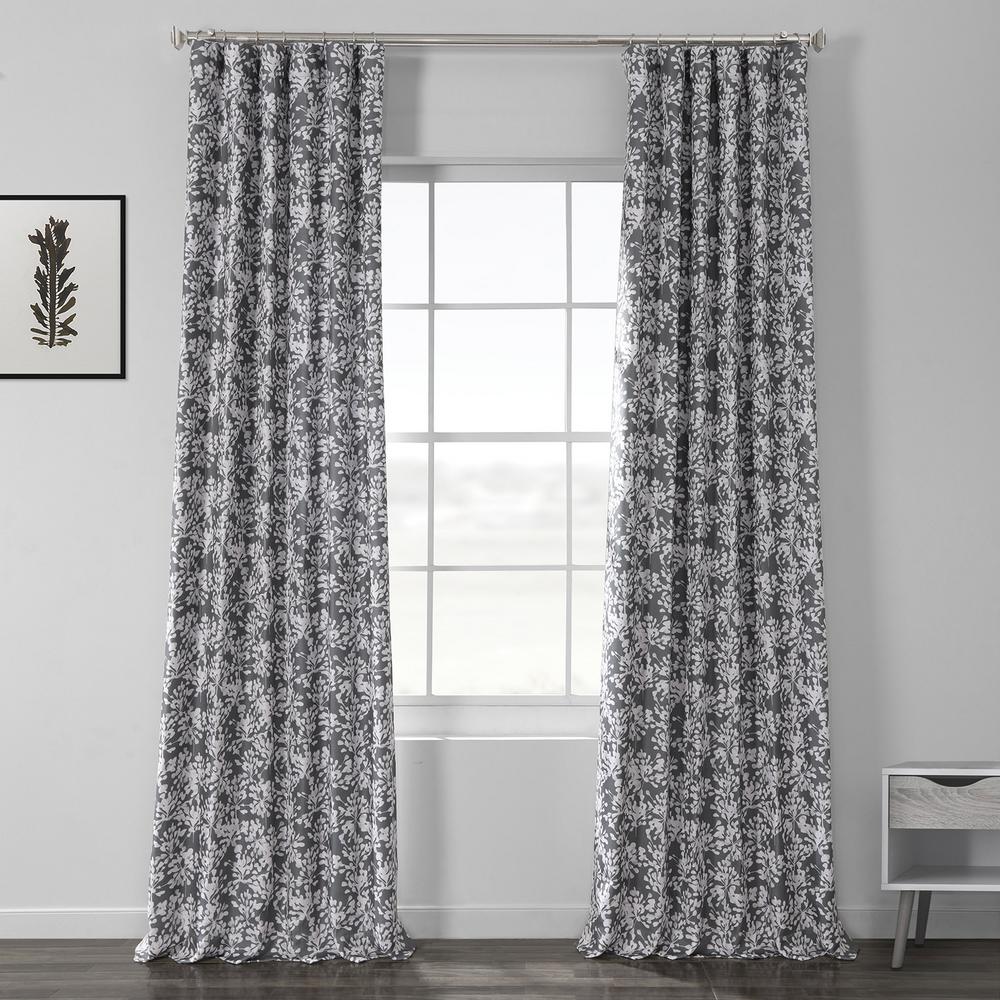 Exclusive Fabrics Furnishings Botanic Gray Printed Linen