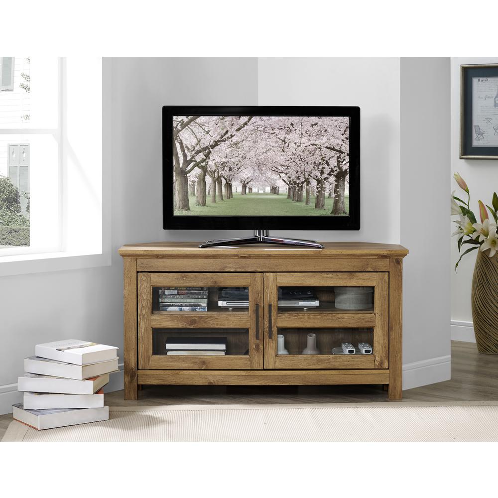 Walker Edison Furniture Company 44 In Wood Corner Tv Media Stand Walker Edison Furniture Company 44 In Wood Corner Tv Media Stand Storage Console Barnwood Hdq44ccrbw The Home Depot