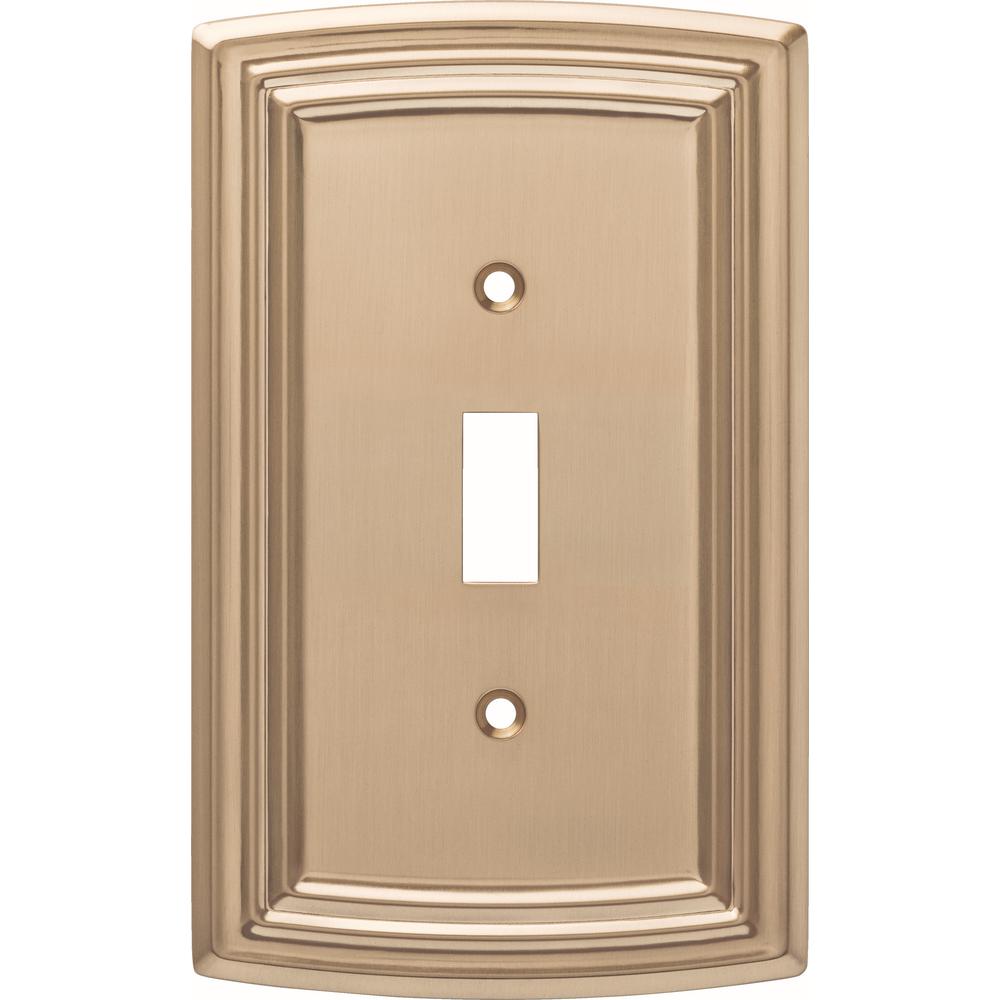 Liberty Emery Decorative Single Light Switch Cover, Champagne Bronze