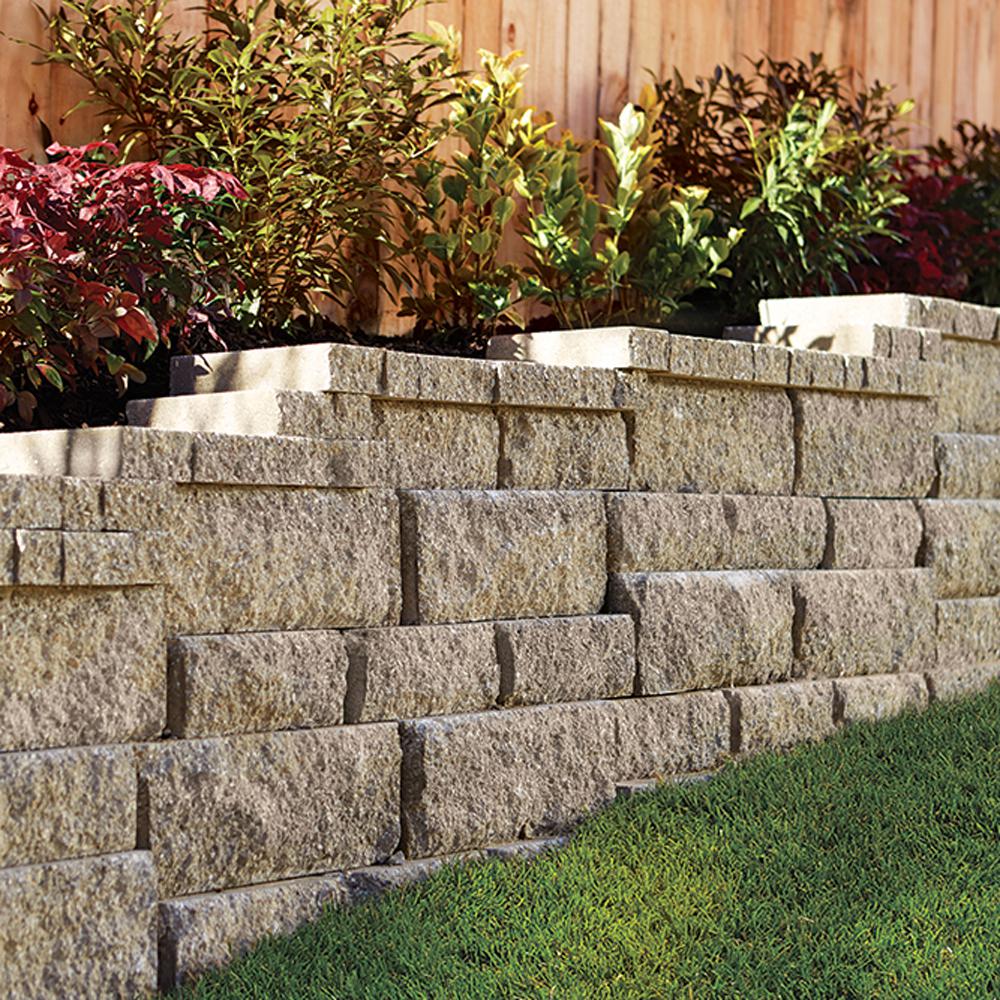 Tan - 11.75 - Retaining Wall Blocks - Wall Blocks - The Home Depot