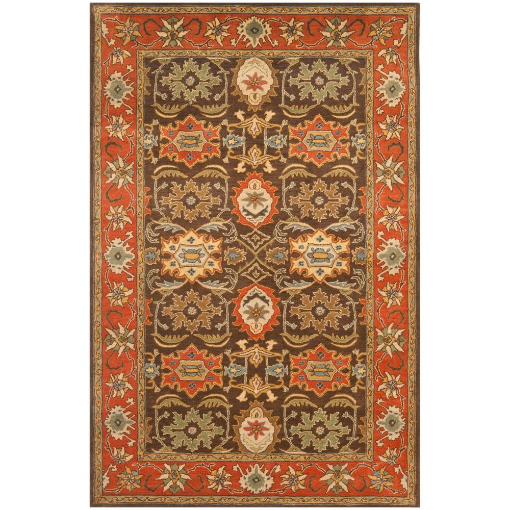 Safavieh Heritage Chocolate Tangerine 6 Ft X 9 Area Rug Safavieh Heritage Chocolate Tangerine 6 Ft X 9 Area Rug