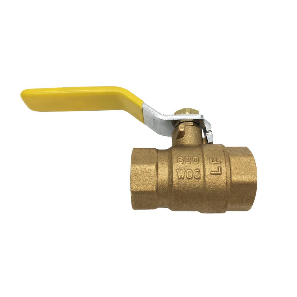 1//2 Inch Female Full Port 600WOG NPT Brass Ball Valve FIP Threaded NEW 1 pack