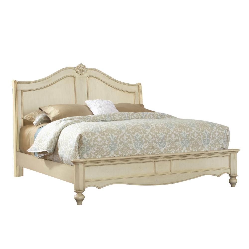 American Woodcrafters Cau Antique White King Sleigh Bed 3501 American Woodcrafters Cau Antique White King Sleigh Bed 3501 66sle The Home Depot