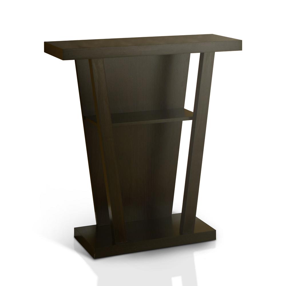 Furniture Of America Viv Cuccino 2 Shelf Console Table Id 29309 Furniture Of America Viv Cuccino 2 Shelf Console Table