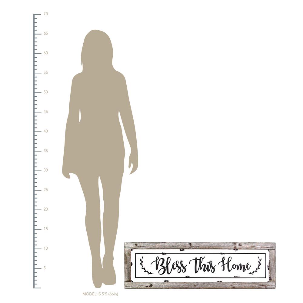 Stratton Home Decor Bless This Home Framed Enamel Sign Wall Decor