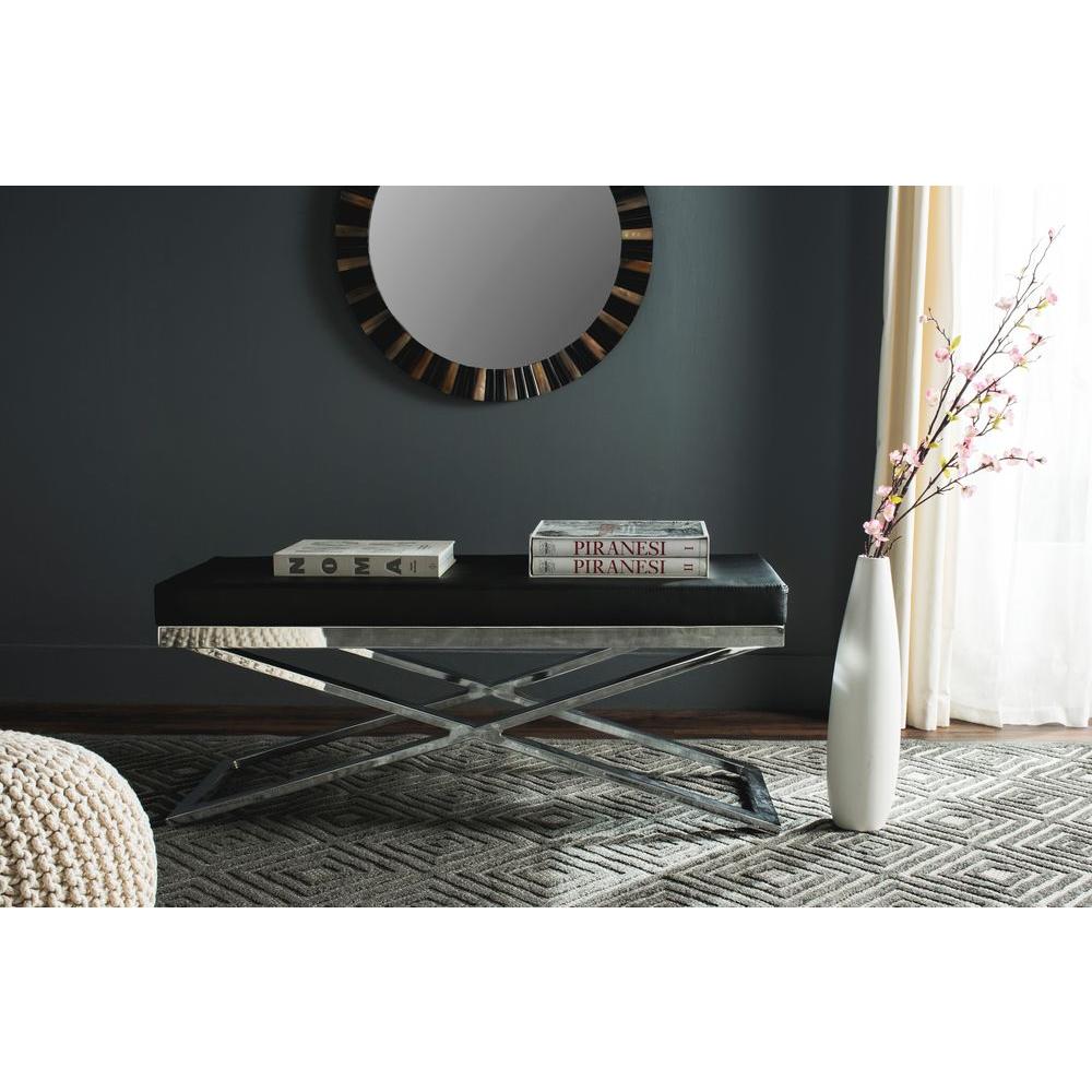Black X Bench Bedroom Benches Bedroom Furniture The Home Depot