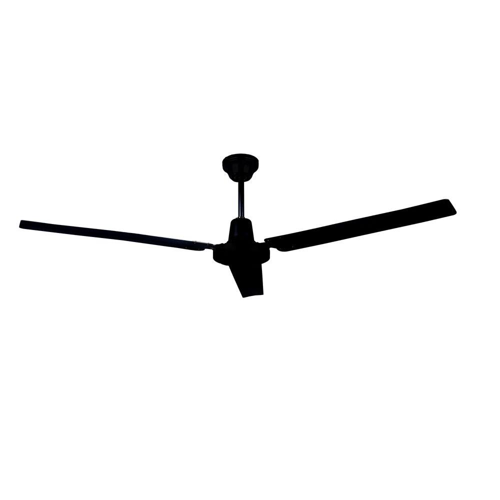 Hampton Bay Industrial 60 In Indoor Black Ceiling Fan With Wall