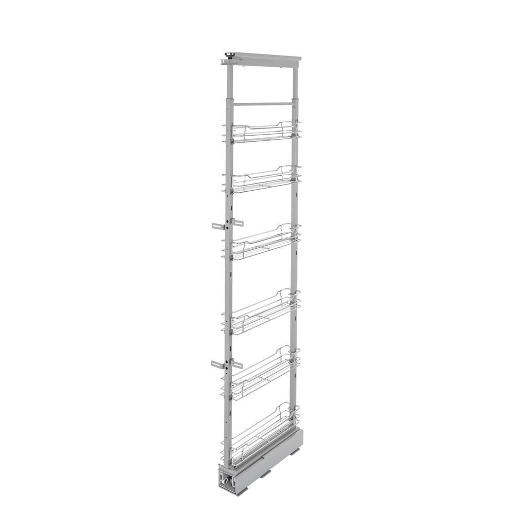 Rev A Shelf 4 1 8 In Chrome 4 Basket Pull Out Pantry With Soft