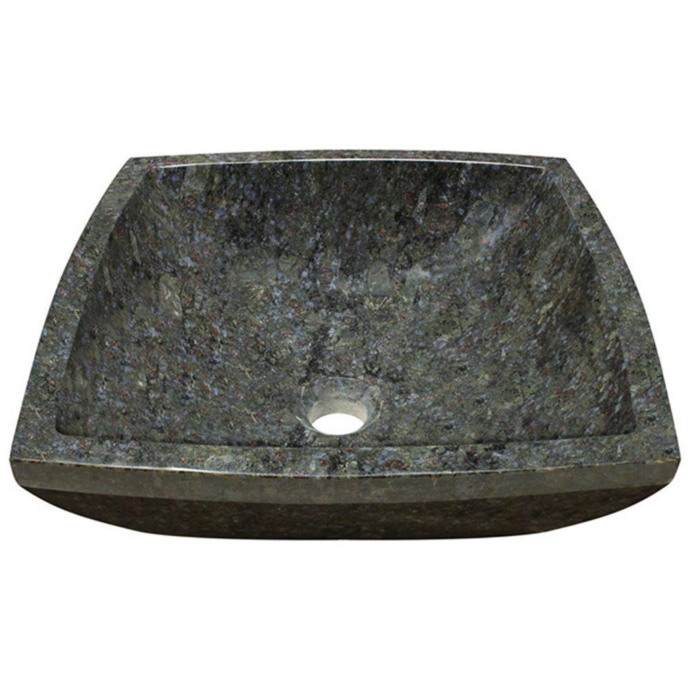 Polaris Sinks Stone Vessel Sink in Butterfly Blue GraniteP758 The