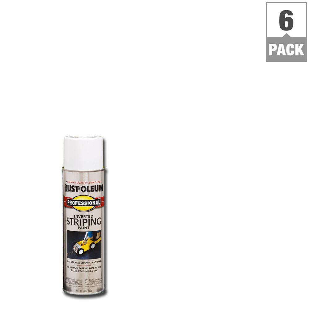 RustOleum Professional 18 oz. Flat White Inverted Striping Spray Paint