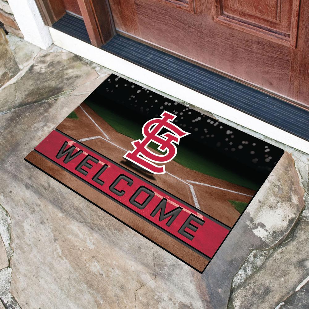 Fanmats Mlb St Louis Cardinals 18 In X 30 In Rubber Door Mat