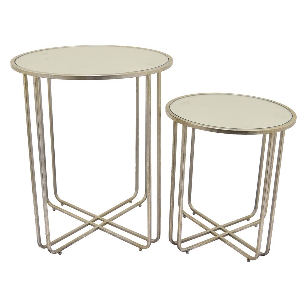 Three Hands 24 In Silver Metal Mirror Tables 10120 The Home Depot Three Hands 24 In Silver Metal Mirror Tables