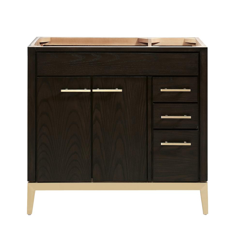 Avanity Hepburn 36 In W X 21 5 D 34 H Bath Vanity Cabinet Only Dark Chocolate