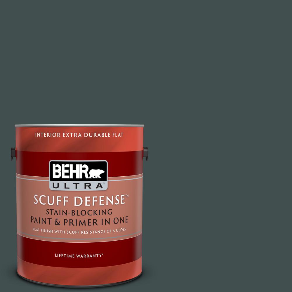 BEHR ULTRA 1 gal. MQ644 Black Evergreen Extra Durable Flat Interior