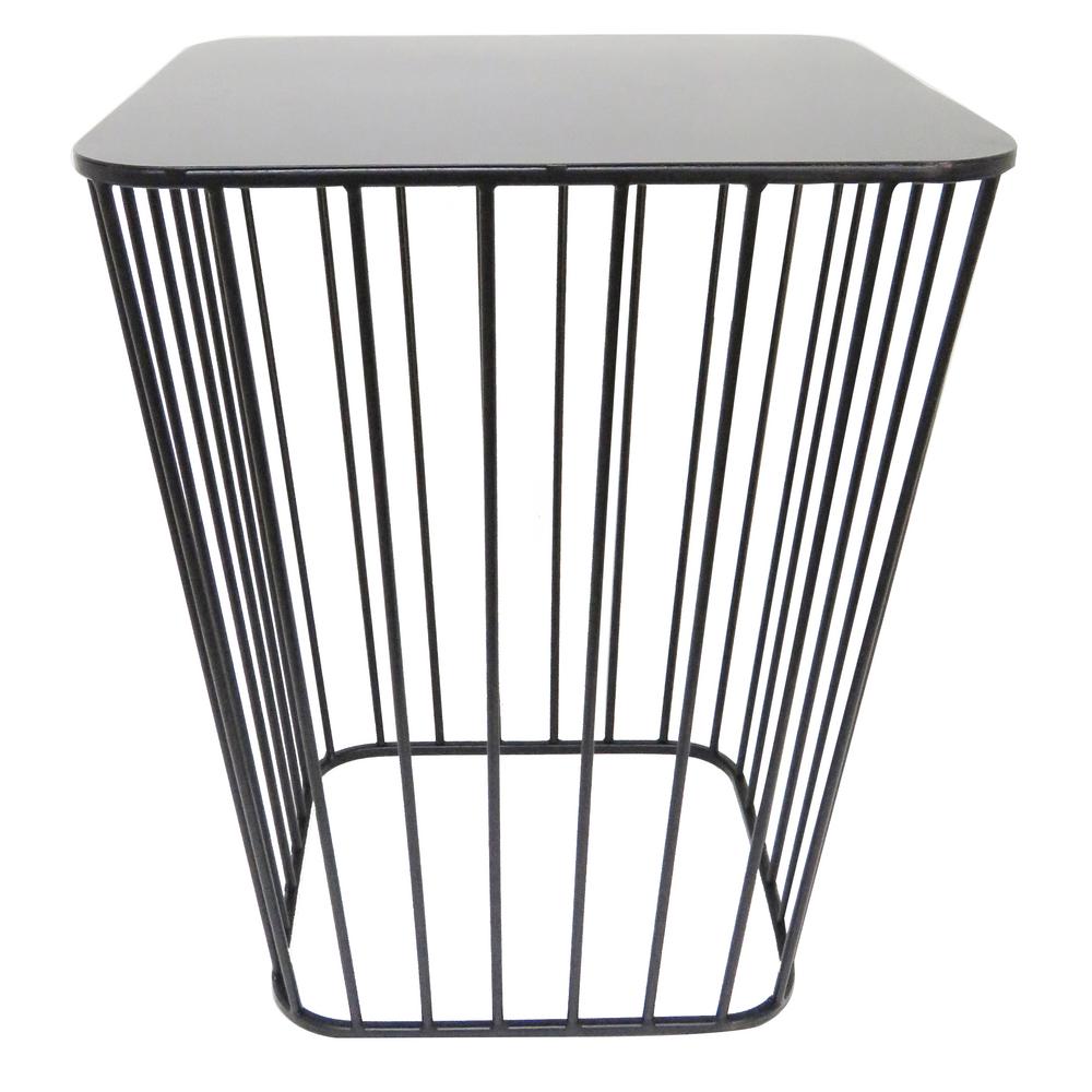 Hampton Bay 18 9 In Black Metal Modern Decorative Stand