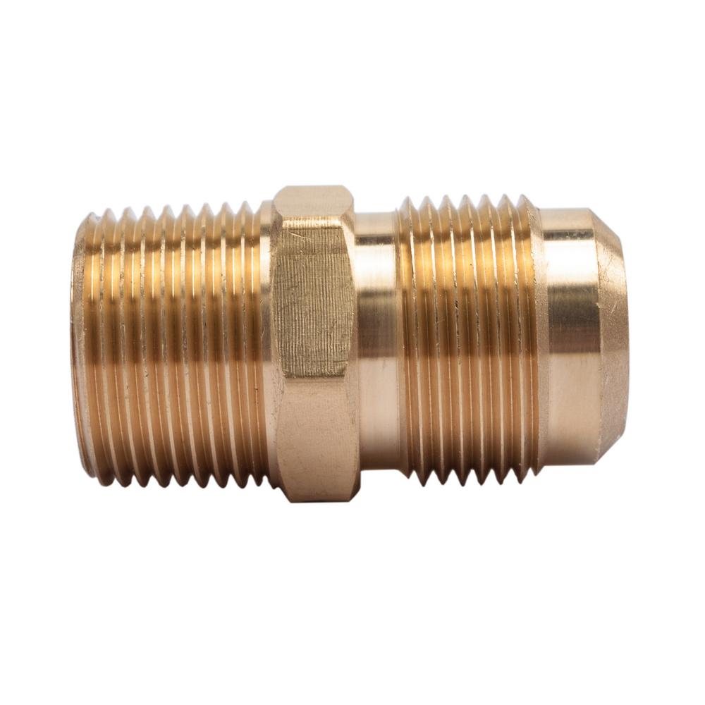 LTWFITTING 3/4 in. OD Flare x 1/2 in. FIP Brass Adapter Fitting (5-Pack ...