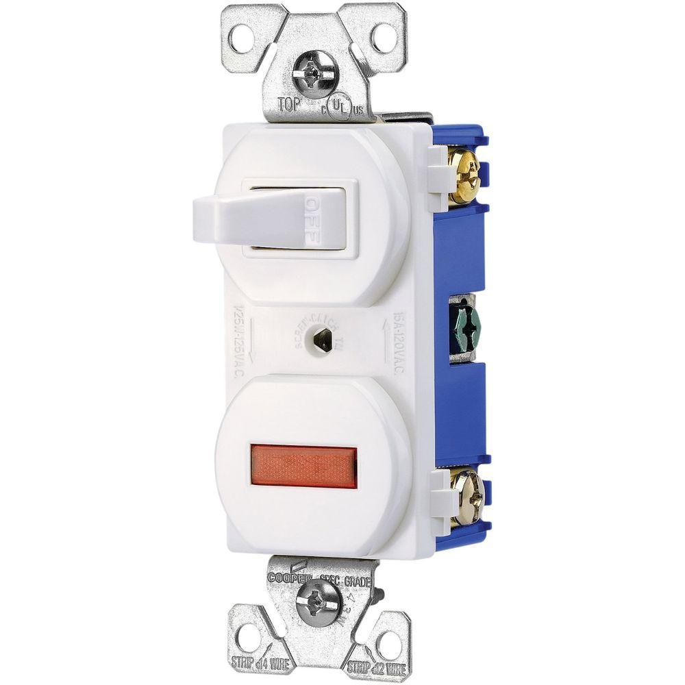 Eaton Heavy-Duty Grade 15 Amp Combination Single Pole ... combination switch amp pilot light wiring diagram 