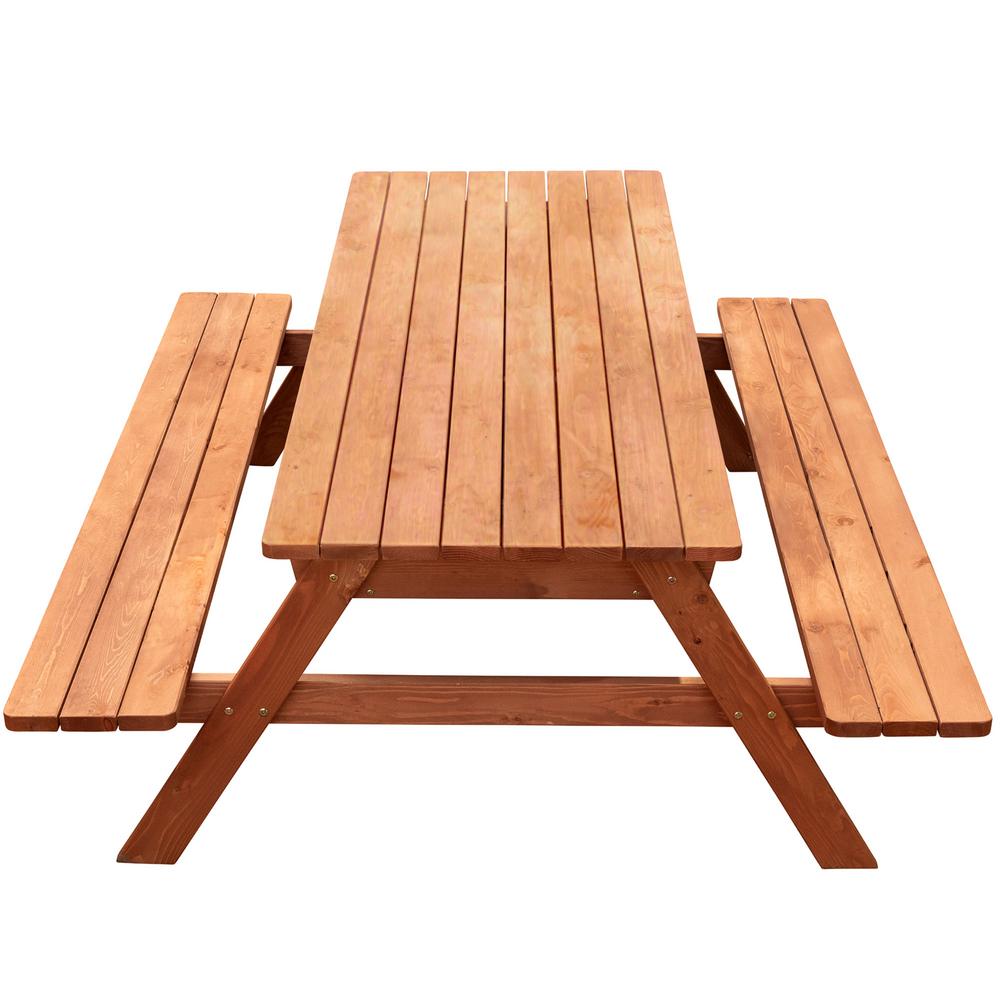 Leisure Season Outdoor Picnic Table With Table Lid Storage