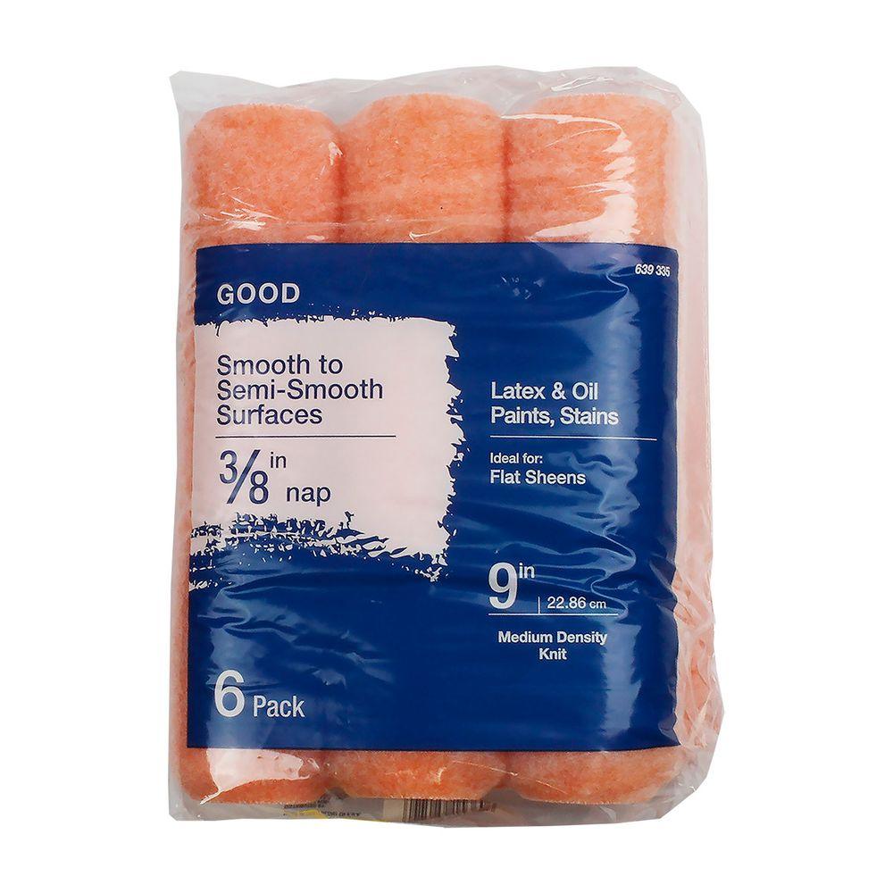 9 in. x 3/8 in. MediumDensity Polyester Roller Cover (6Pack)RS1536