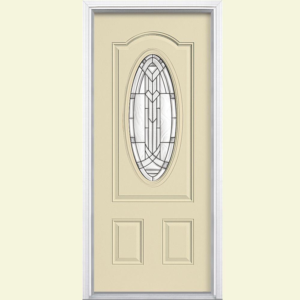 Right Hand Inswing Black Cream Doors With Glass