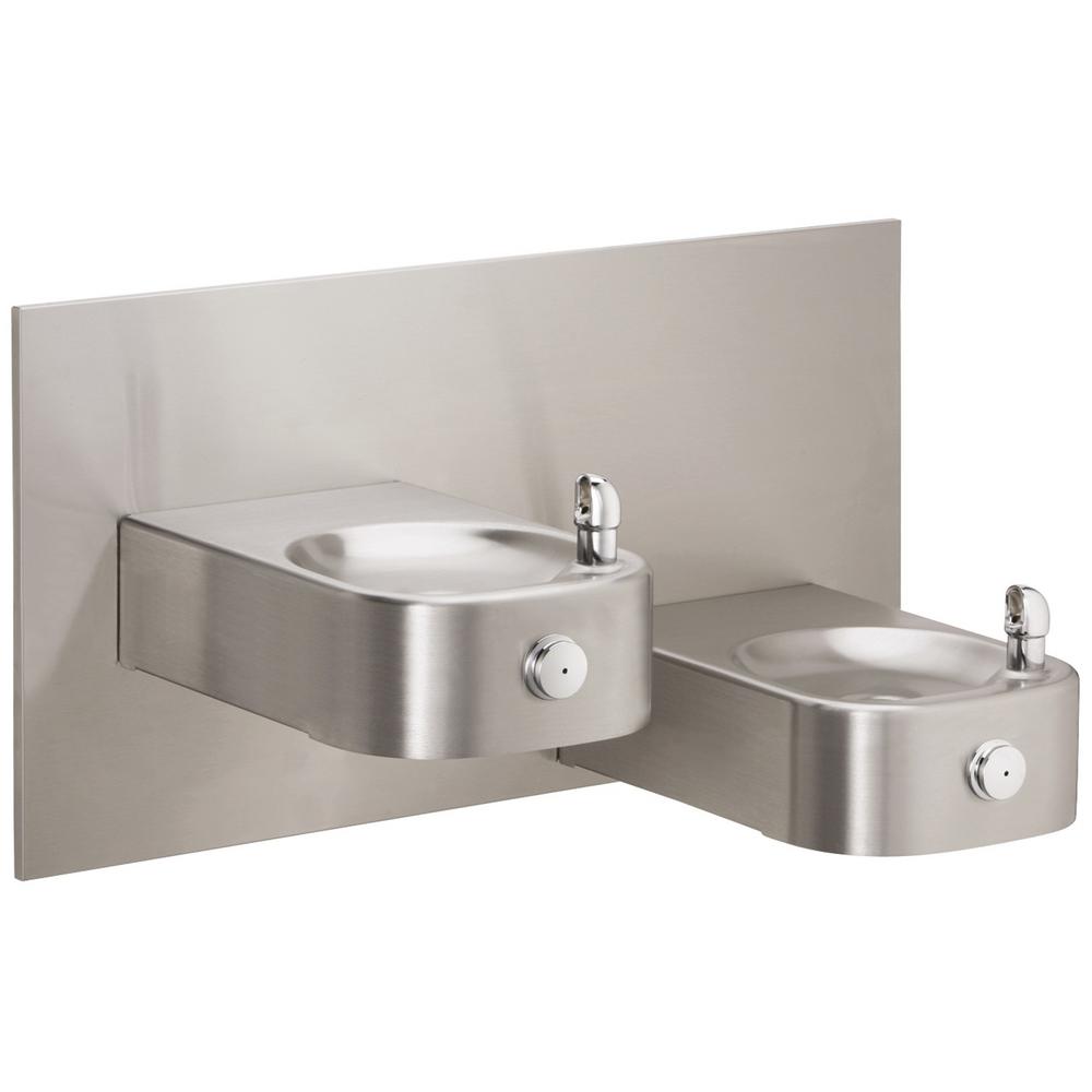 Elkay Soft Sides Bi Level Wall Mounted Drinking Fountain EHWM217C The   Stainless Steel Elkay Drinking Fountains Ehwm217c 64 600 