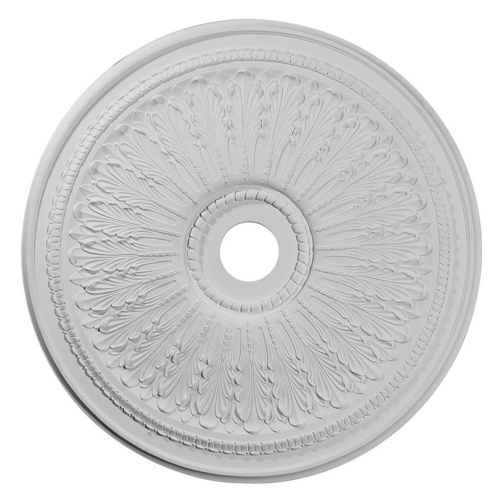 29 1 8 In X 3 5 8 In Id X 1 In Oakleaf Urethane Ceiling Medallion Fits Canopies Up To 6 1 4 In